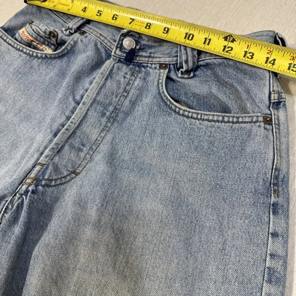 Diesel Saddle Jeans Mens 29x29 Light Blue Vintage 90s Tapered Relaxed Fit Italy